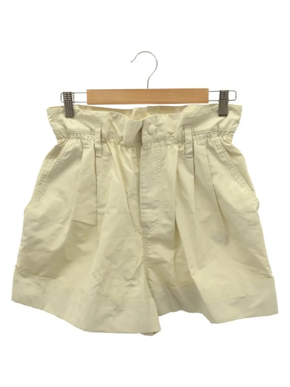 Moncler White Plantalone Nylon Pleated Shorts 42